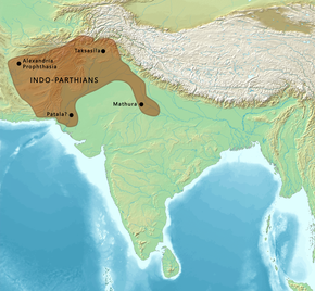 Map of the Indo-Parthians.