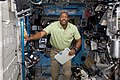 Leland Melvin inside the US lab