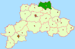 Горацкі раён на мапе