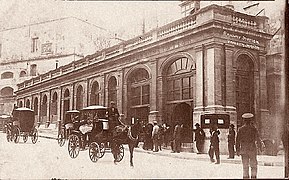 Antigua estación de tren de La Valeta en Kingsway, hacia 1900
