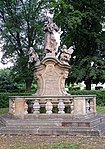 Opočno, cemetery, statue of Anthony of Padua 01.jpg