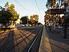 The outbound track at 25th & Commercial station