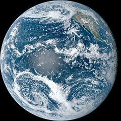 The Pacific Ocean, photograph taken from space by the GOES-18 spacecraft in September 2023 Pacific Ocean as viewed from GOES-18 on September 23, 2023.jpg