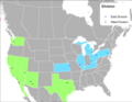 Map of all the teams in the PASL-Pro