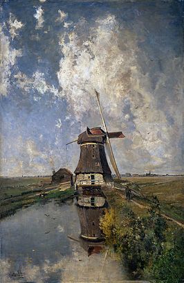 Een molen aan een poldervaart, bekend als 'In de maand juli'