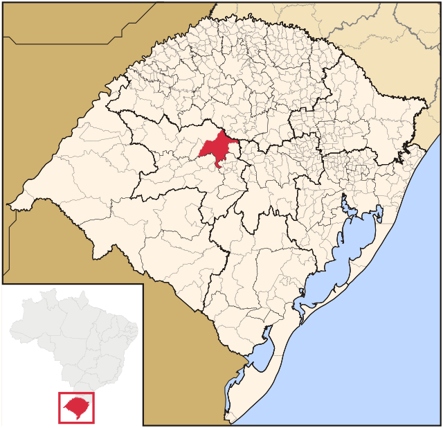 Localização de Júlio de Castilhos no Rio Grande do Sul