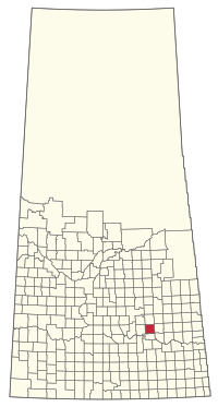 Location of the RM of Lipton No. 217 in Saskatchewan