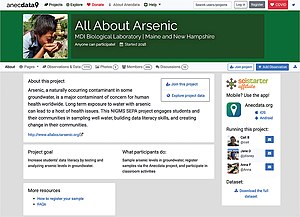 Screenshot of the All About Arsenic page on Anecdata.jpg