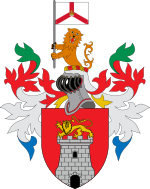 Coat of arms of the Colony of Singapore, used from 1948 to 1959.