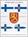 Suomen lippu ja vaakuna vuoden 1978 lain mukaan.