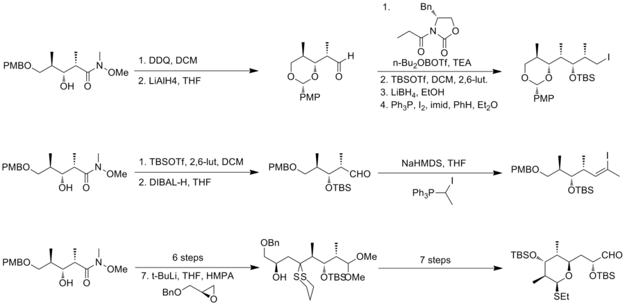 Синтез по Смиту (-) - discodermolide fragment.png