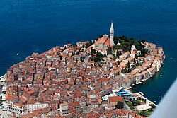 Pemandangan Rovinj dari atas