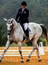 Maj. Laurie Lanpher in Air Force equestrian uniform U.S. Air Force Equestrian Uniform.png