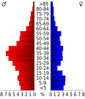 Bevolkingspiramide Pershing County