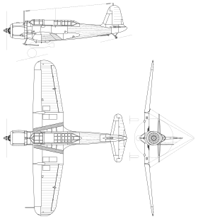 vue en plan de l’avion