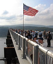 The pedestrian Walkway over the Hudson, also connecting Poughkeepsie and Highland