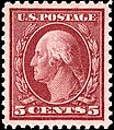 5-cent color error printed in red instead of blue (U.S. ca. 1917)