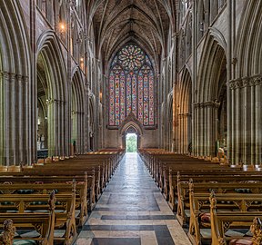 The west window of the nave