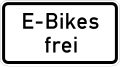 E-Bikes allowed