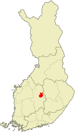 Localização de Äänekoski na Finlândia.