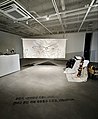만인만상-민중 2022, 캔버스 원단 위에 재봉틀로 드로잉 105×207cm
