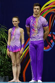 2014 Acrobatic Gymnastics World Championships - Mixed pair - Awarding ceremony 03.jpg