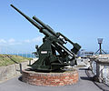 An example of a 3.7 inch AA Gun, seen at the Nothe Fort in Weymouth.