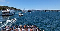 Spectators follow the 77th Sydney to Hobart Yach Race