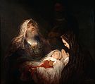 Het loflied van Simeon (Simeon's canticle) by Aert de Gelder