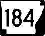 Highway 184 marker