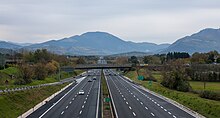Autostrada A1 runs through Italy linking some of the largest cities of the country: Milan, Bologna, Florence, Rome and Naples Autostrada del Sole - Italy - panoramio.jpg