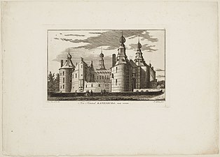 Batenburg- Batenburg, kasteel, gravure H. Spilman, Erfgoedcentrum Rozet GDC007000032