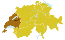 Diecéze lausannsko-ženevsko-fribourská na mapě