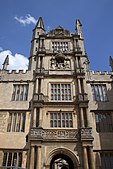 The Tower of The Five Orders at the Bodleian Library at the University of Oxford, completed in 1619, includes all the five Classical orders