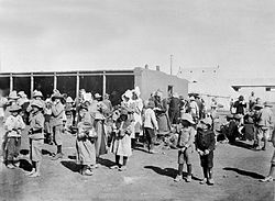 Boer women and children in a concentration camp.