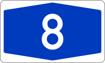 Bundesautobahn 8 number.svg