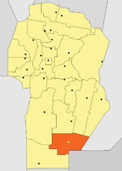 Dipartimento di Presidente Roque Sáenz Peña – Mappa