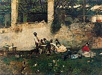 Comida en la Alhambra, de Mariano Fortuny.