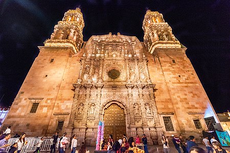 Den pampiga Catedral basílica de Zacatecas.