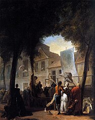 A parade on the Boulevard de Saint-Aubin (National Gallery, 1760)
