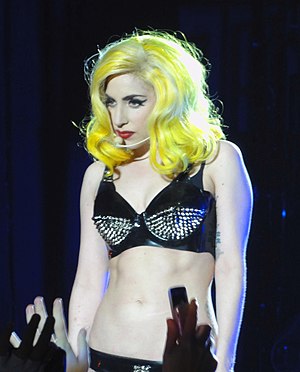 Gaga performing on The Monster Ball Tour in Bu...
