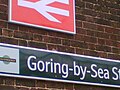 A sign outside Goring-by-Sea railway station.