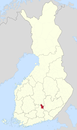 Location of Hartola in Finland