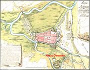Lage des Hauses Demmin auf einem Stadtplan von 1758