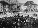 Převzetí Hlučínska československou armádou a úřady 4. února 1920 v 11 hodin na náměstí v Hlučíně