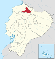 Pozicija provincije na karti Ekvadora
