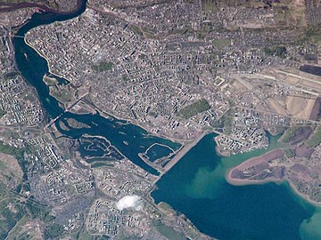 Nasa-Satellietbeeld van die Irkoetskdam