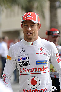 Button under Bahrains Grand Prix 2012.