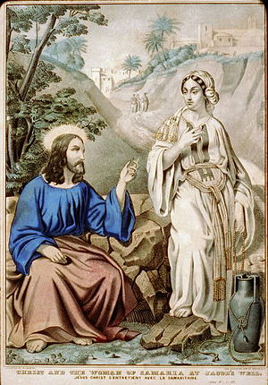 English: Christ and the woman of Samaria at Ja...