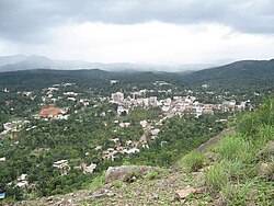 A distant view of Kattappana town